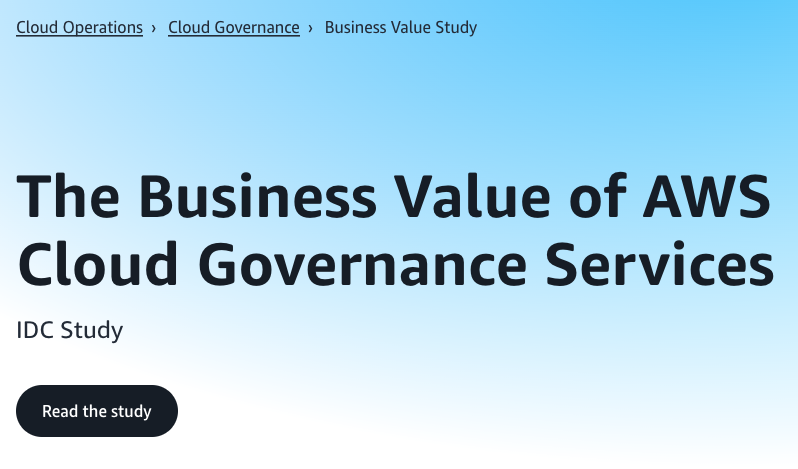 Analyst report - IDC on the business value of cloud governance